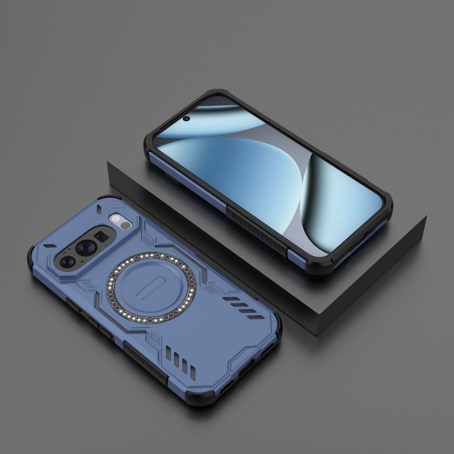Google Pixel 10 Butterfly Armor MagSafe Magnetic Ring Shockproof Protective Phone Case with Stand