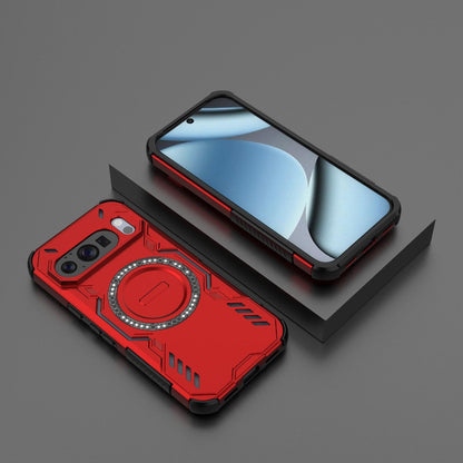 Google Pixel 10 Pro 5G Butterfly Armor MagSafe Magnetic Ring Shockproof Protective Phone Case with Stand