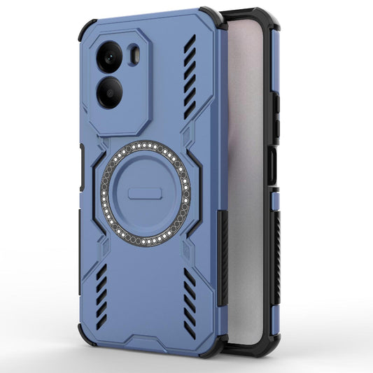 Xiaomi Poco M7 4G 169mm Butterfly Armor MagSafe Magnetic Ring Shockproof Protective Phone Case with Stand