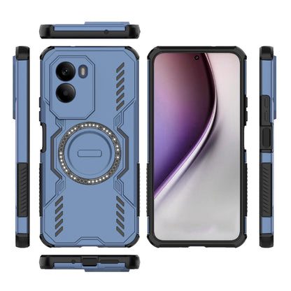 Xiaomi Poco M7 4G 169mm Butterfly Armor MagSafe Magnetic Ring Shockproof Protective Phone Case with Stand