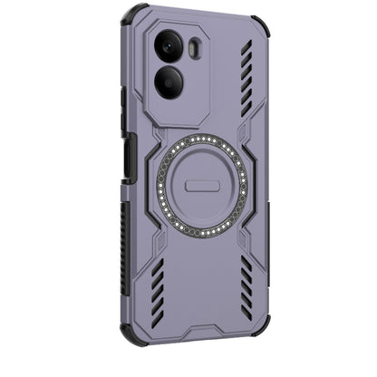 Xiaomi Poco M7 4G 169mm Butterfly Armor MagSafe Magnetic Ring Shockproof Protective Phone Case with Stand