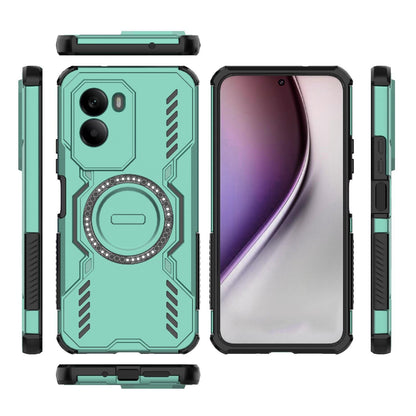 Xiaomi Poco M7 4G 169mm Butterfly Armor MagSafe Magnetic Ring Shockproof Protective Phone Case with Stand