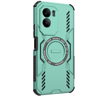Xiaomi Poco M7 4G 169mm Butterfly Armor MagSafe Magnetic Ring Shockproof Protective Phone Case with Stand