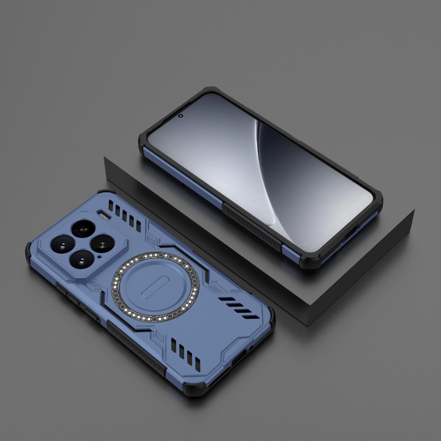 Xiaomi 15 5G Butterfly Armor MagSafe Magnetic Ring Shockproof Protective Phone Case with Stand