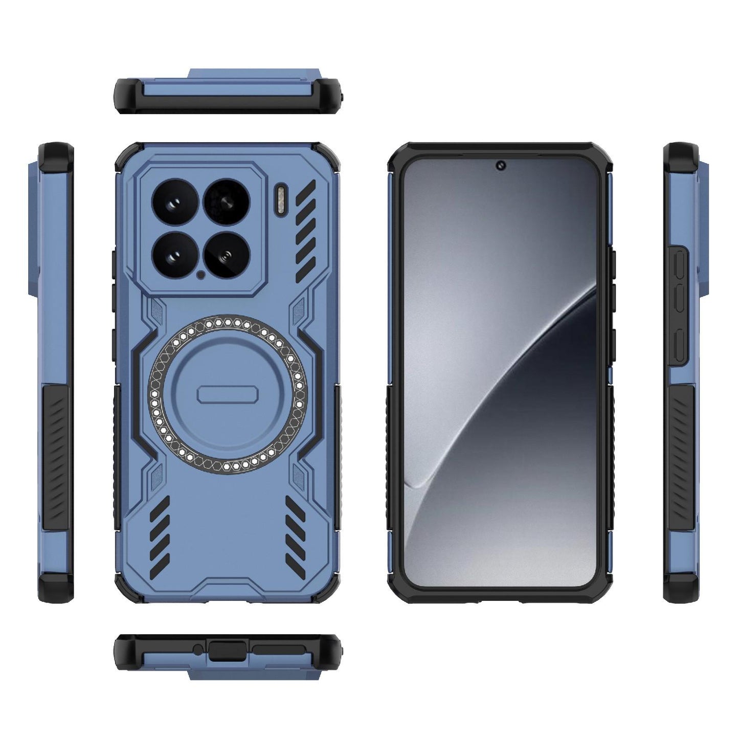 Xiaomi 15 5G Butterfly Armor MagSafe Magnetic Ring Shockproof Protective Phone Case with Stand