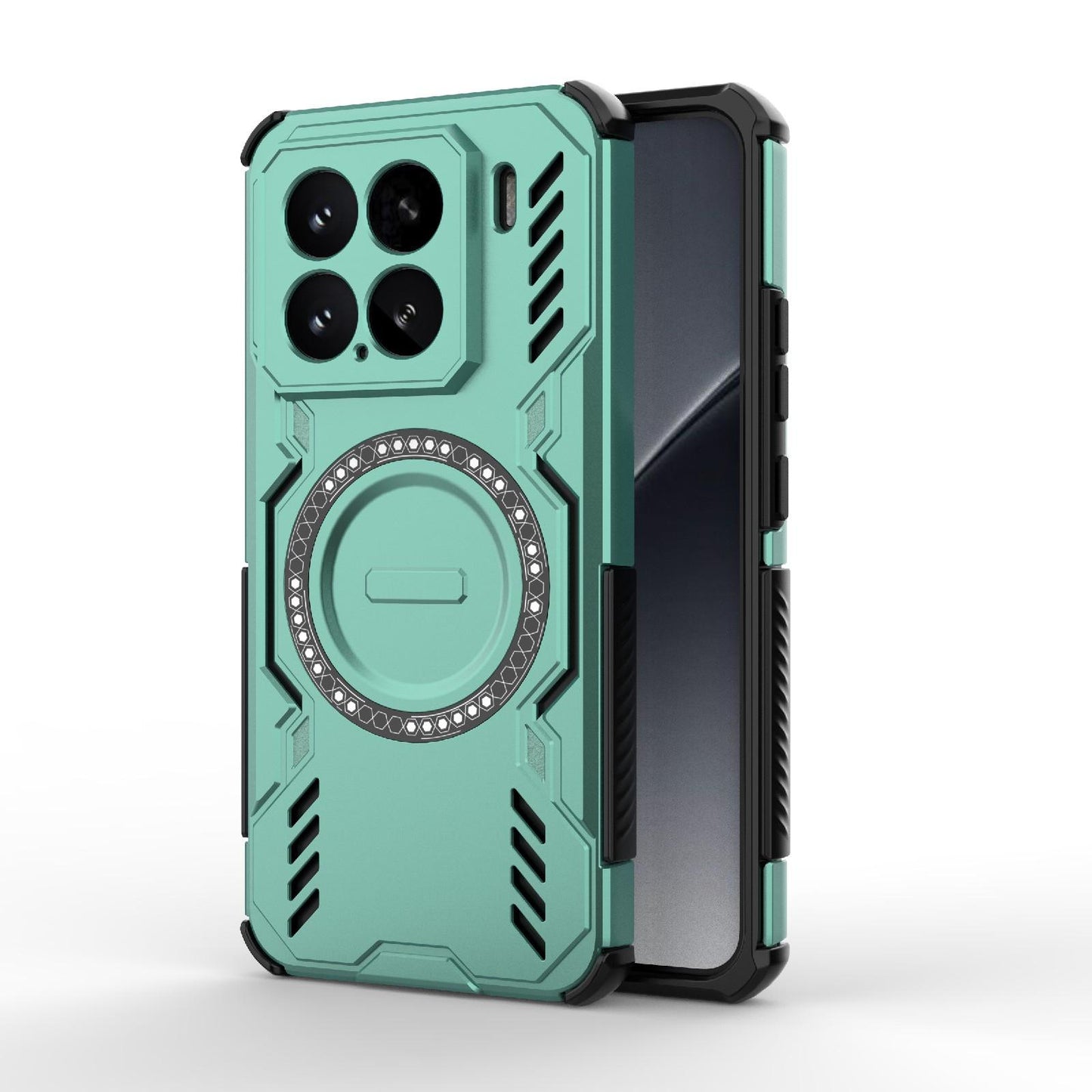 Xiaomi 15 5G Butterfly Armor MagSafe Magnetic Ring Shockproof Protective Phone Case with Stand