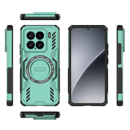 Xiaomi 15 5G Butterfly Armor MagSafe Magnetic Ring Shockproof Protective Phone Case with Stand