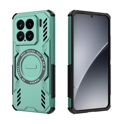 Xiaomi 15 5G Butterfly Armor MagSafe Magnetic Ring Shockproof Protective Phone Case with Stand