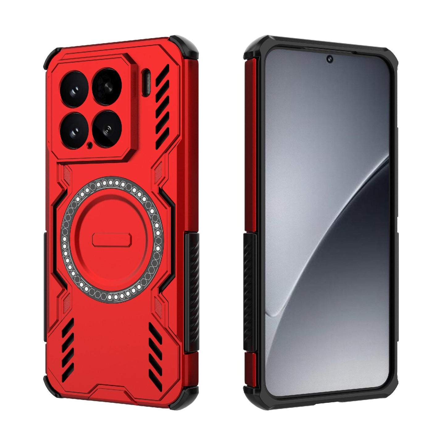 Xiaomi 15 5G Butterfly Armor MagSafe Magnetic Ring Shockproof Protective Phone Case with Stand