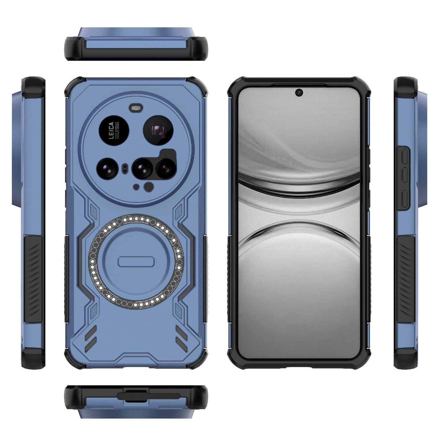 Xiaomi 15 Ultra 5G Butterfly Armor MagSafe Magnetic Ring Shockproof Protective Phone Case with Stand