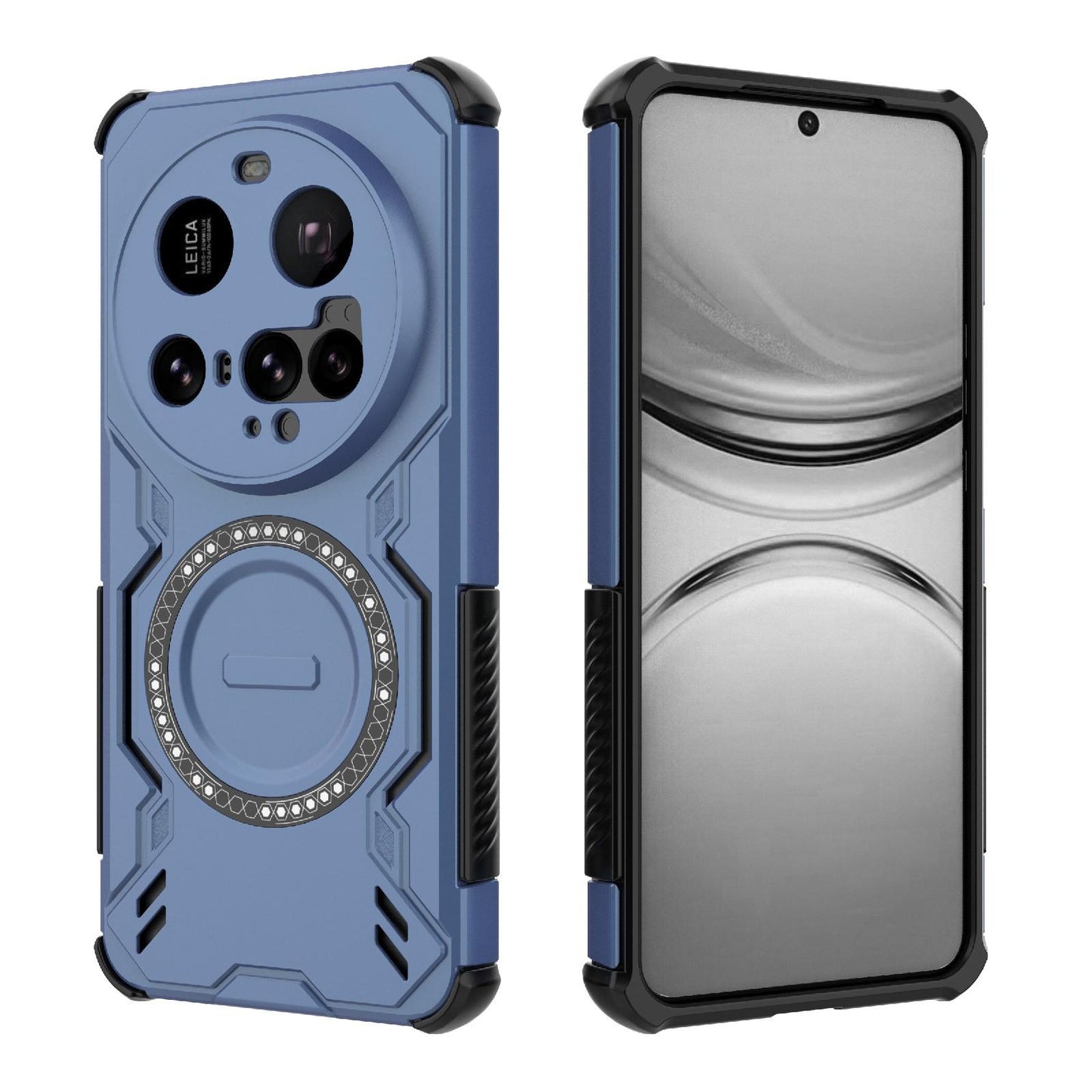Xiaomi 15 Ultra 5G Butterfly Armor MagSafe Magnetic Ring Shockproof Protective Phone Case with Stand