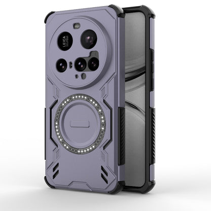 Xiaomi 15 Ultra 5G Butterfly Armor MagSafe Magnetic Ring Shockproof Protective Phone Case with Stand