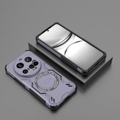 Xiaomi 15 Ultra 5G Butterfly Armor MagSafe Magnetic Ring Shockproof Protective Phone Case with Stand