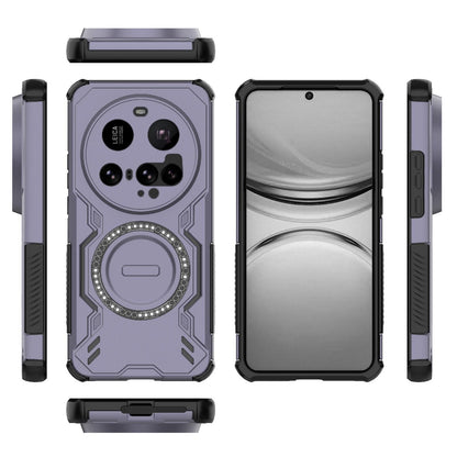 Xiaomi 15 Ultra 5G Butterfly Armor MagSafe Magnetic Ring Shockproof Protective Phone Case with Stand