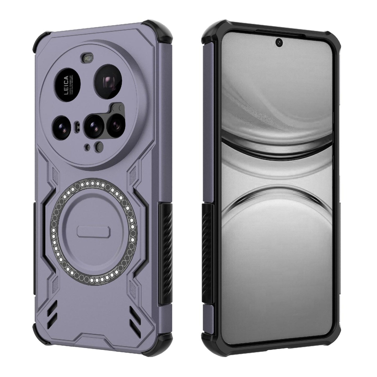 Xiaomi 15 Ultra 5G Butterfly Armor MagSafe Magnetic Ring Shockproof Protective Phone Case with Stand