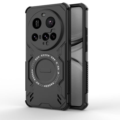 Xiaomi 15 Ultra 5G Butterfly Armor MagSafe Magnetic Ring Shockproof Protective Phone Case with Stand