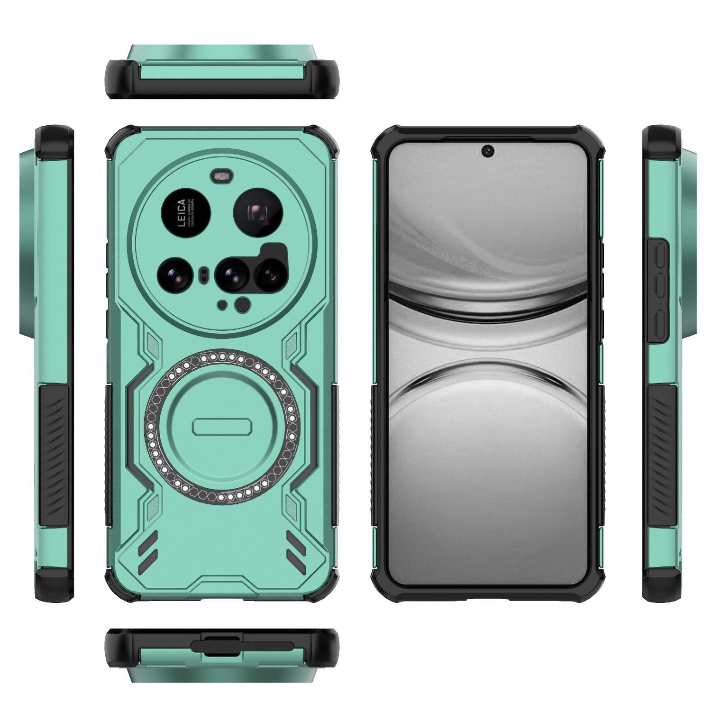 Xiaomi 15 Ultra 5G Butterfly Armor MagSafe Magnetic Ring Shockproof Protective Phone Case with Stand