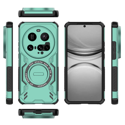 Xiaomi 15 Ultra 5G Butterfly Armor MagSafe Magnetic Ring Shockproof Protective Phone Case with Stand