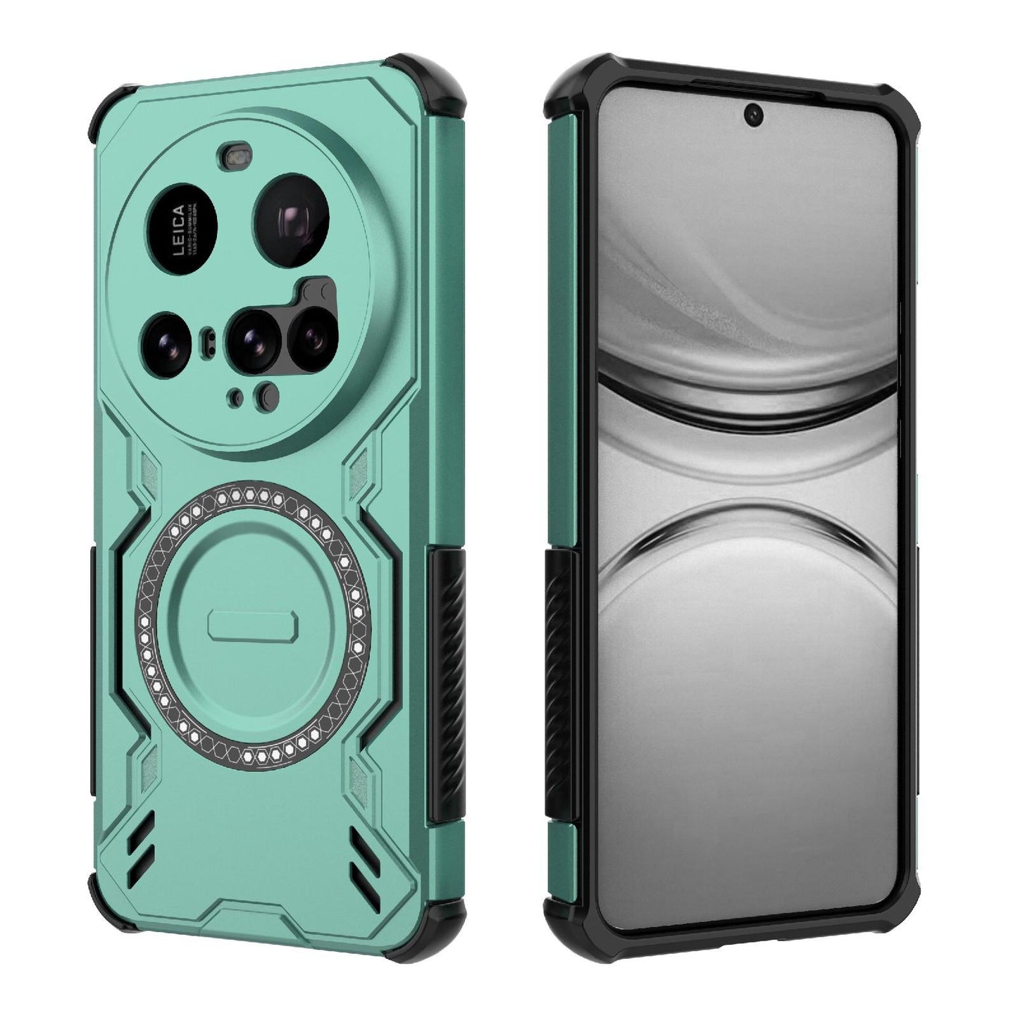 Xiaomi 15 Ultra 5G Butterfly Armor MagSafe Magnetic Ring Shockproof Protective Phone Case with Stand