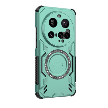 Xiaomi 15 Ultra 5G Butterfly Armor MagSafe Magnetic Ring Shockproof Protective Phone Case with Stand