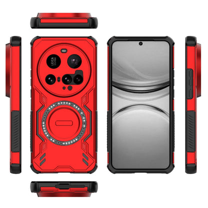 Xiaomi 15 Ultra 5G Butterfly Armor MagSafe Magnetic Ring Shockproof Protective Phone Case with Stand