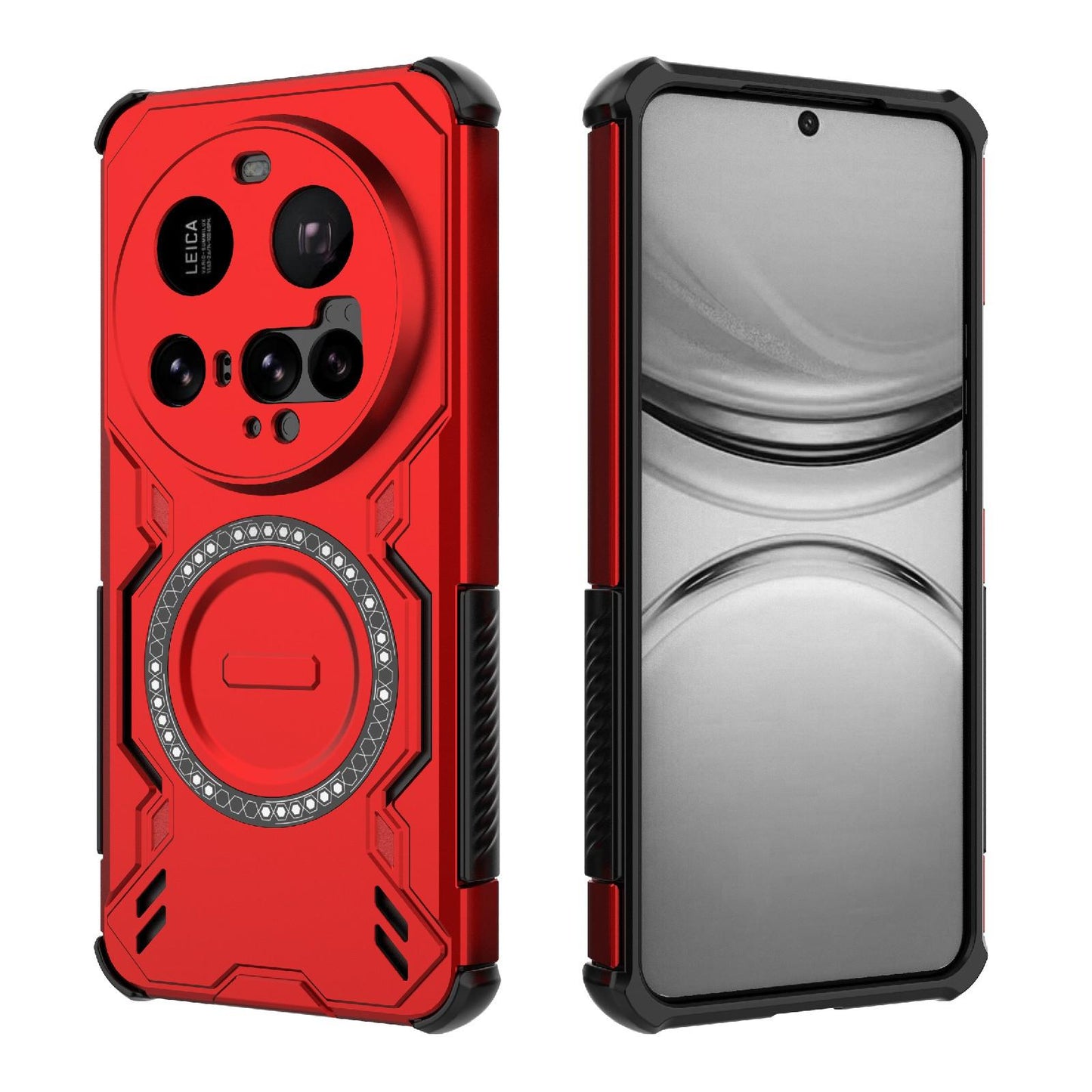 Xiaomi 15 Ultra 5G Butterfly Armor MagSafe Magnetic Ring Shockproof Protective Phone Case with Stand