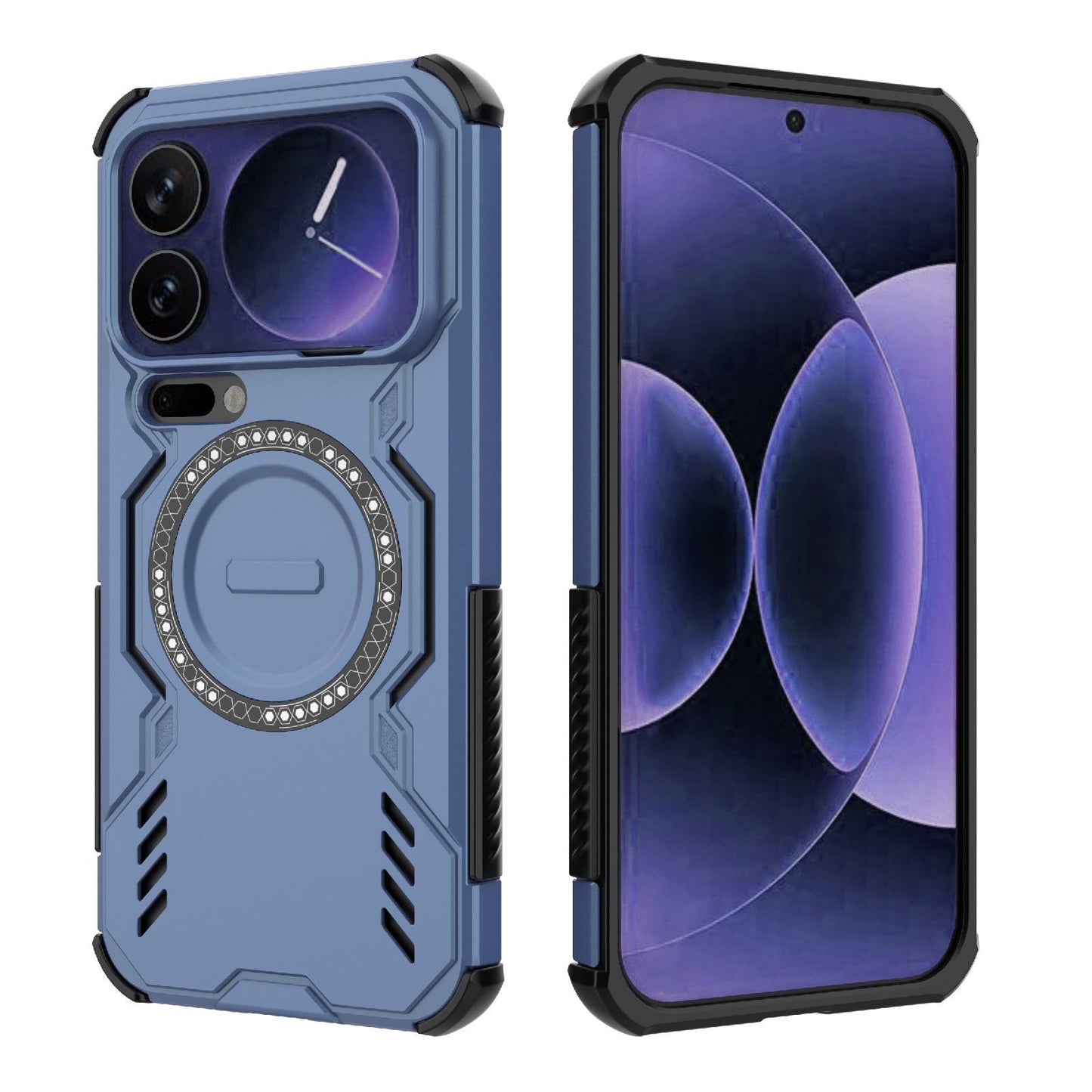 Xiaomi 17 Pro Max 5G Butterfly Armor MagSafe Magnetic Ring Shockproof Protective Phone Case with Stand