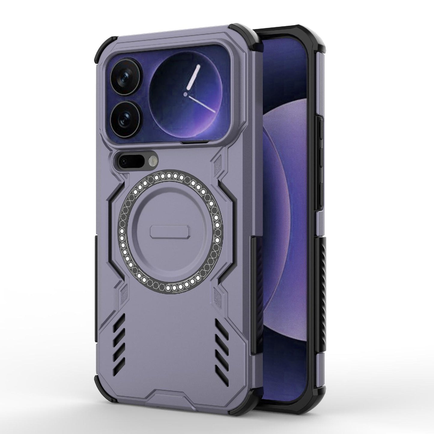 Xiaomi 17 Pro Max 5G Butterfly Armor MagSafe Magnetic Ring Shockproof Protective Phone Case with Stand