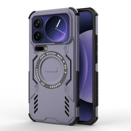 Xiaomi 17 Pro Max 5G Butterfly Armor MagSafe Magnetic Ring Shockproof Protective Phone Case with Stand