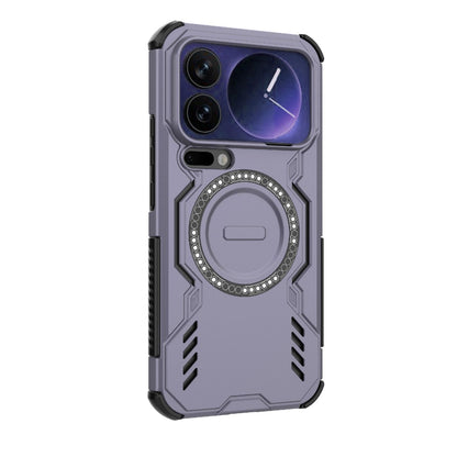 Xiaomi 17 Pro Max 5G Butterfly Armor MagSafe Magnetic Ring Shockproof Protective Phone Case with Stand