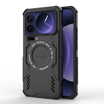 Xiaomi 17 Pro Max 5G Butterfly Armor MagSafe Magnetic Ring Shockproof Protective Phone Case with Stand