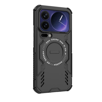 Xiaomi 17 Pro Max 5G Butterfly Armor MagSafe Magnetic Ring Shockproof Protective Phone Case with Stand