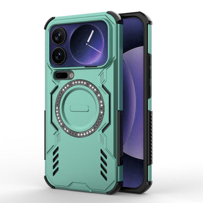 Xiaomi 17 Pro Max 5G Butterfly Armor MagSafe Magnetic Ring Shockproof Protective Phone Case with Stand