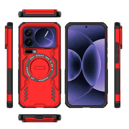 Xiaomi 17 Pro Max 5G Butterfly Armor MagSafe Magnetic Ring Shockproof Protective Phone Case with Stand