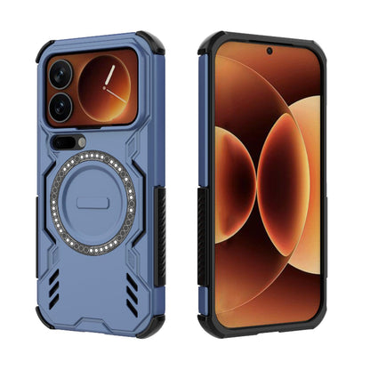 Xiaomi 17 Pro 5G Butterfly Armor MagSafe Magnetic Ring Shockproof Protective Phone Case with Stand