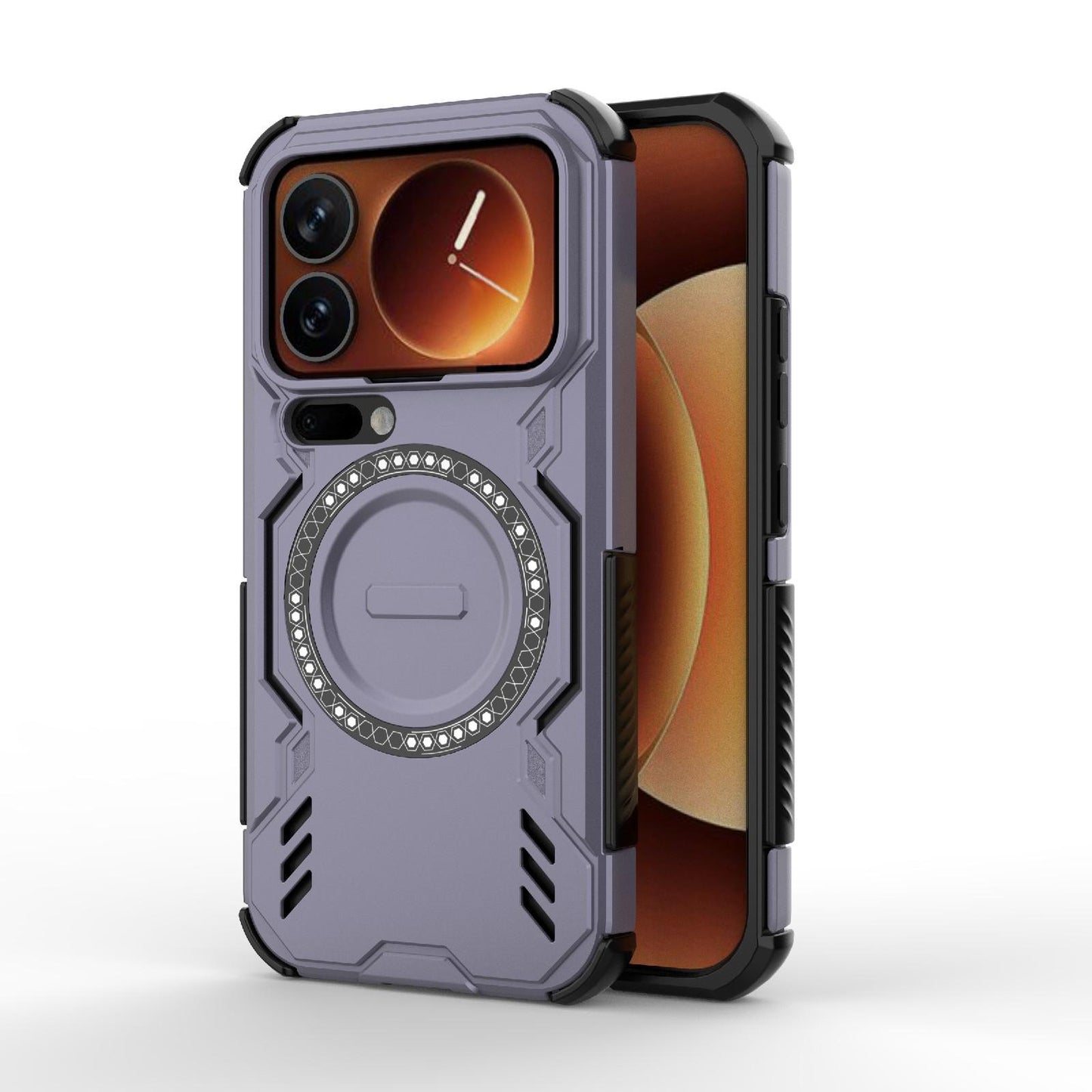 Xiaomi 17 Pro 5G Butterfly Armor MagSafe Magnetic Ring Shockproof Protective Phone Case with Stand