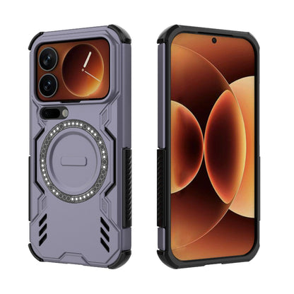 Xiaomi 17 Pro 5G Butterfly Armor MagSafe Magnetic Ring Shockproof Protective Phone Case with Stand