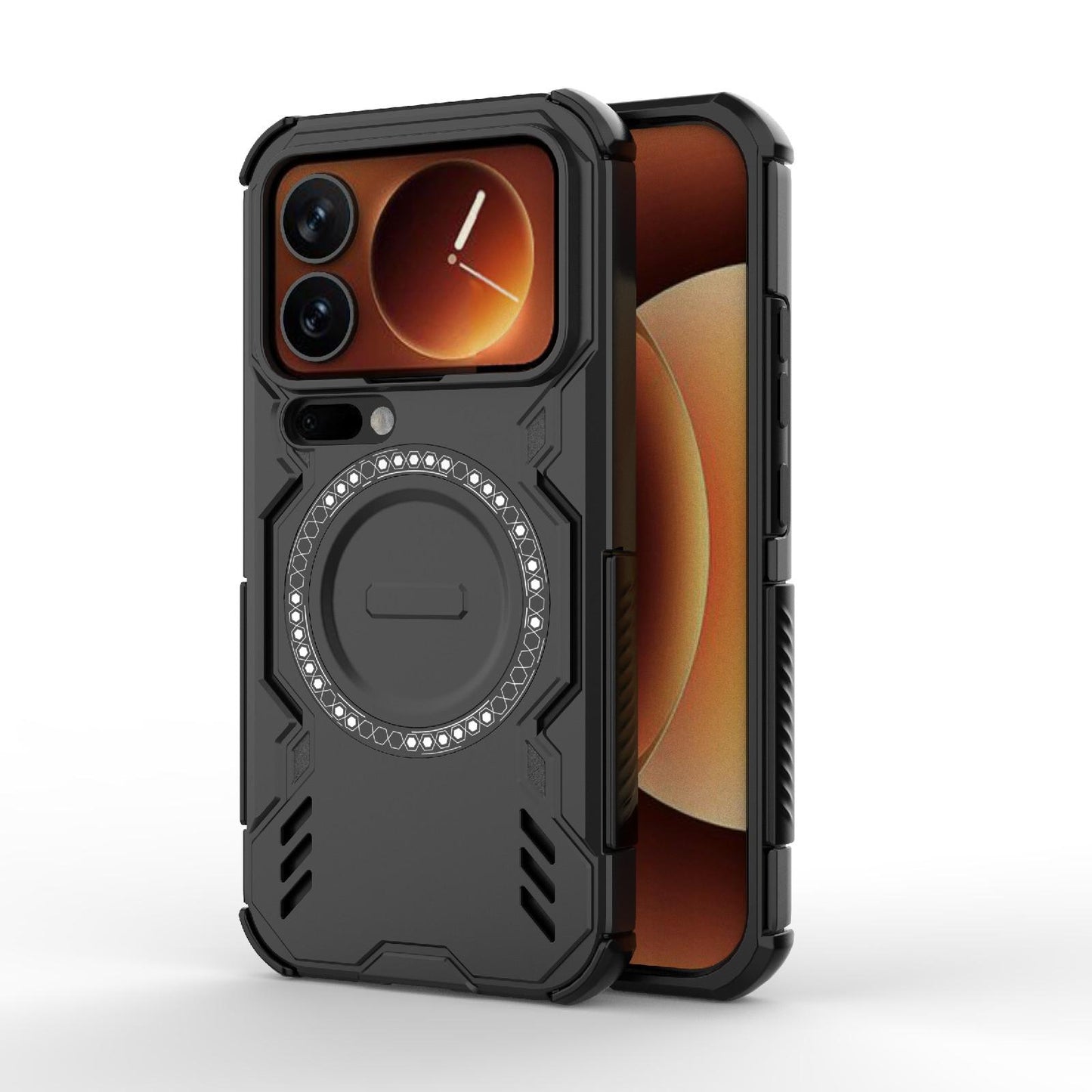 Xiaomi 17 Pro 5G Butterfly Armor MagSafe Magnetic Ring Shockproof Protective Phone Case with Stand