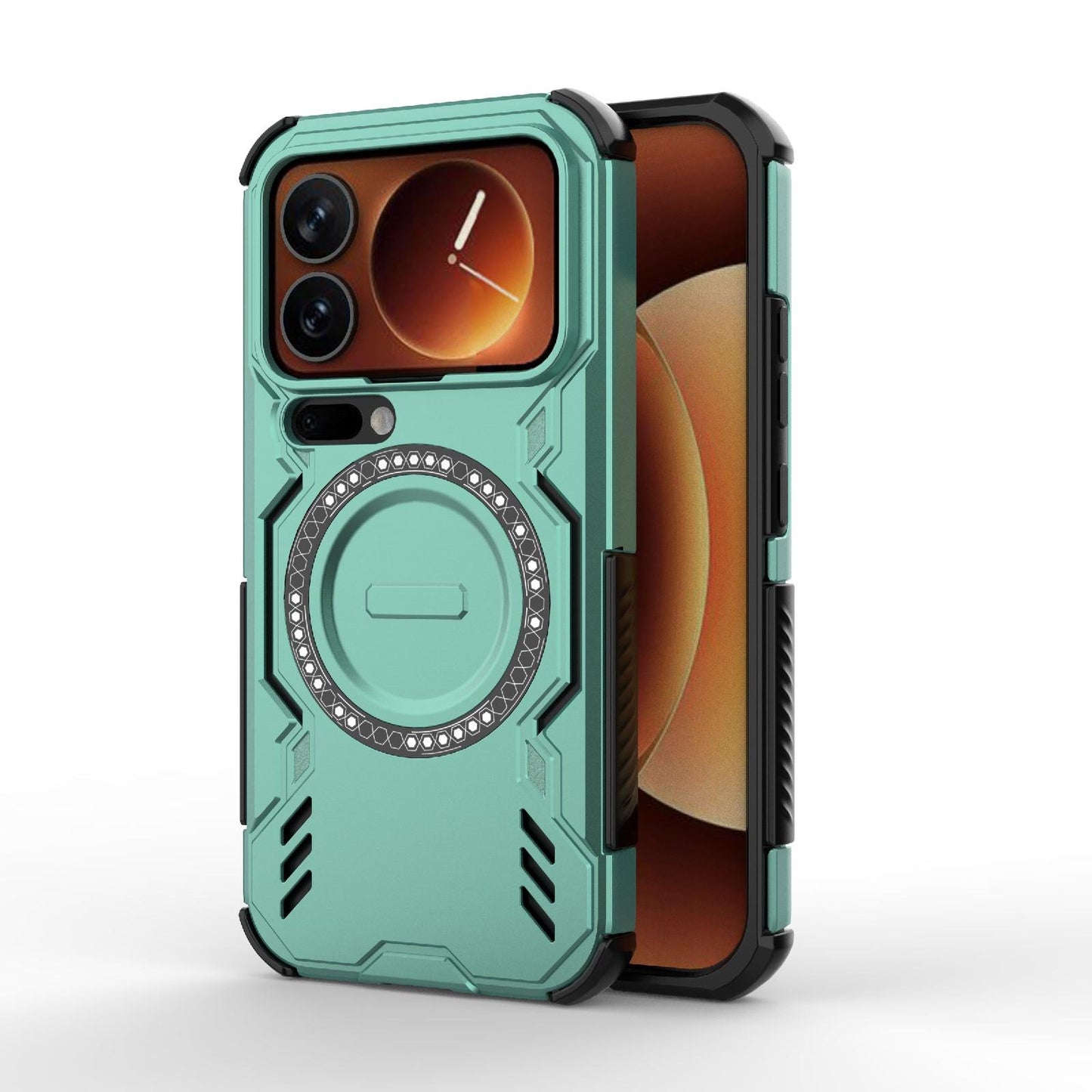 Xiaomi 17 Pro 5G Butterfly Armor MagSafe Magnetic Ring Shockproof Protective Phone Case with Stand
