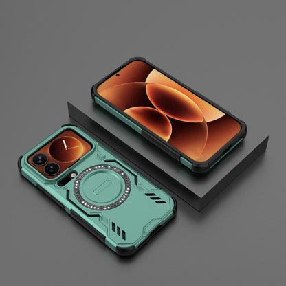 Xiaomi 17 Pro 5G Butterfly Armor MagSafe Magnetic Ring Shockproof Protective Phone Case with Stand