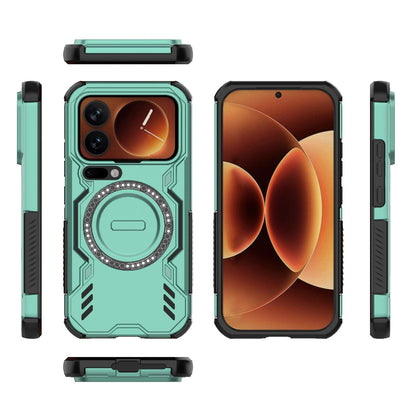 Xiaomi 17 Pro 5G Butterfly Armor MagSafe Magnetic Ring Shockproof Protective Phone Case with Stand