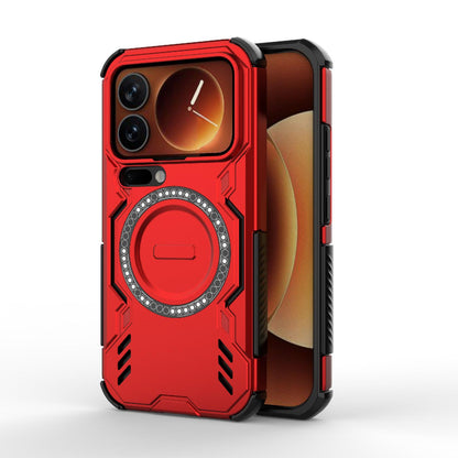Xiaomi 17 Pro 5G Butterfly Armor MagSafe Magnetic Ring Shockproof Protective Phone Case with Stand
