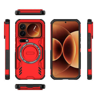 Xiaomi 17 Pro 5G Butterfly Armor MagSafe Magnetic Ring Shockproof Protective Phone Case with Stand