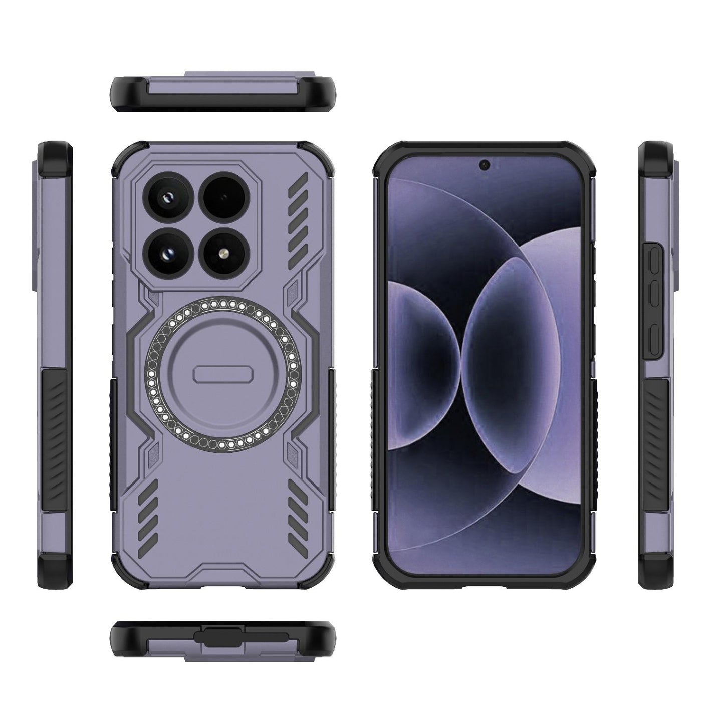 Xiaomi 17 5G Butterfly Armor MagSafe Magnetic Ring Shockproof Protective Phone Case with Stand