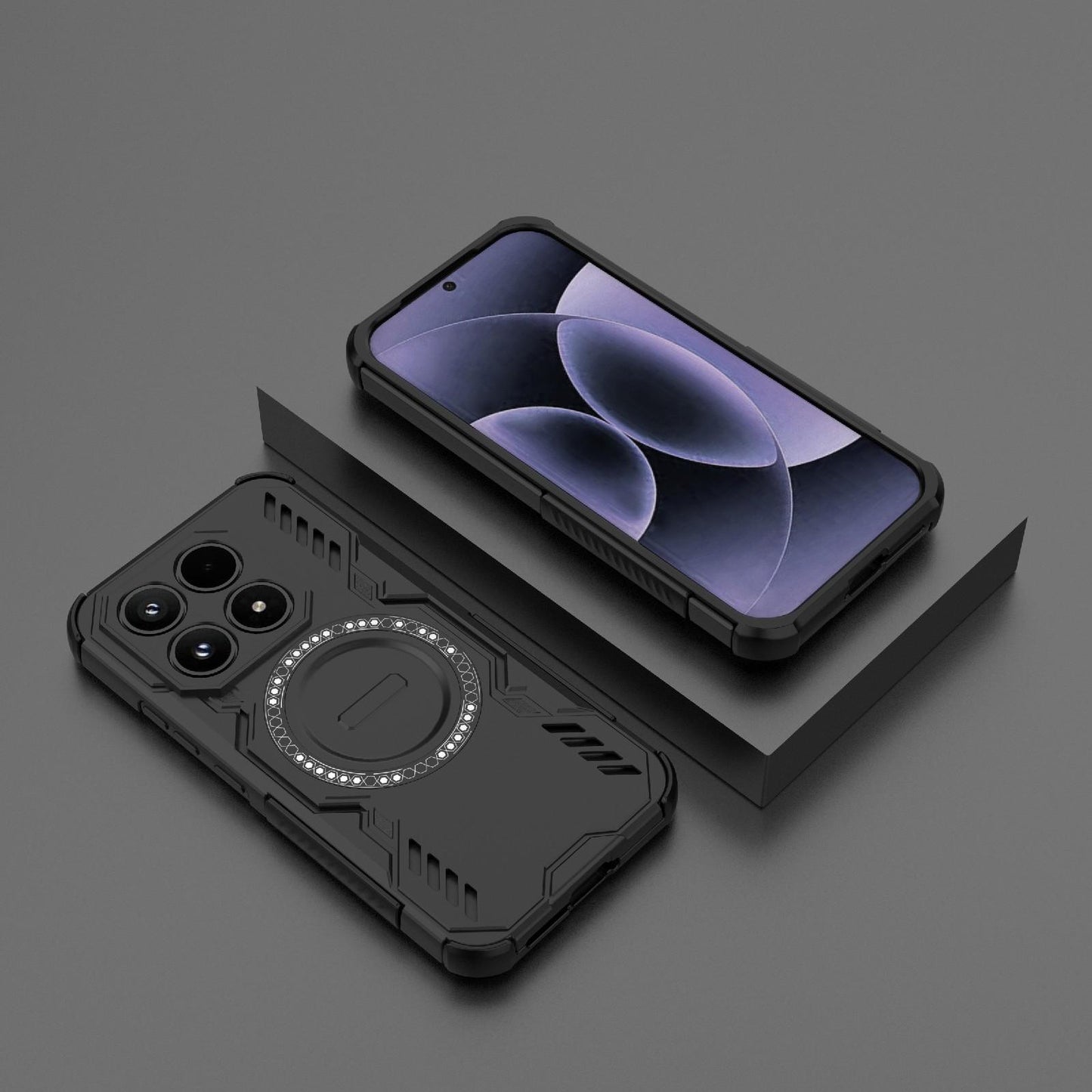 Xiaomi 17 5G Butterfly Armor MagSafe Magnetic Ring Shockproof Protective Phone Case with Stand