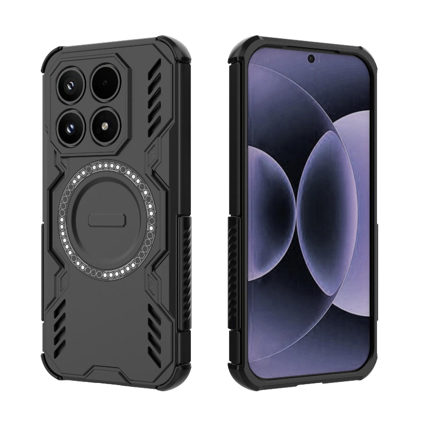 Xiaomi 17 5G Butterfly Armor MagSafe Magnetic Ring Shockproof Protective Phone Case with Stand