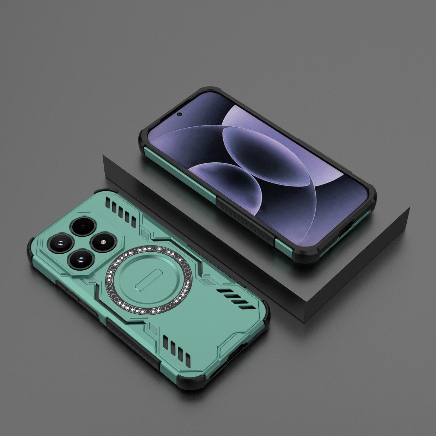 Xiaomi 17 5G Butterfly Armor MagSafe Magnetic Ring Shockproof Protective Phone Case with Stand