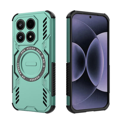 Xiaomi 17 5G Butterfly Armor MagSafe Magnetic Ring Shockproof Protective Phone Case with Stand