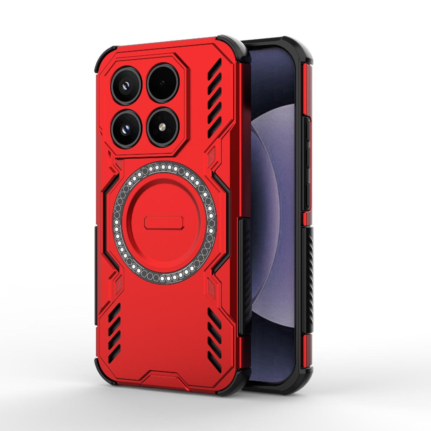 Xiaomi 17 5G Butterfly Armor MagSafe Magnetic Ring Shockproof Protective Phone Case with Stand