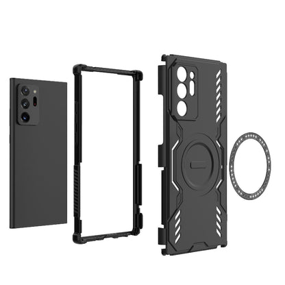 Samsung Galaxy Note20 Ultra Butterfly Armor MagSafe Magnetic Ring Shockproof Protective Phone Case with Stand
